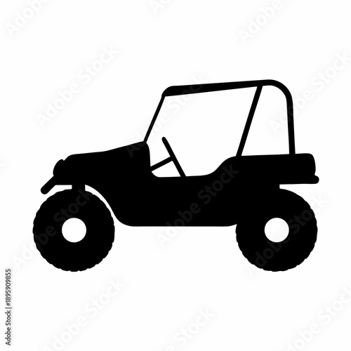 Silhouette of a rugged off road vehicle designed for adventurous exploration