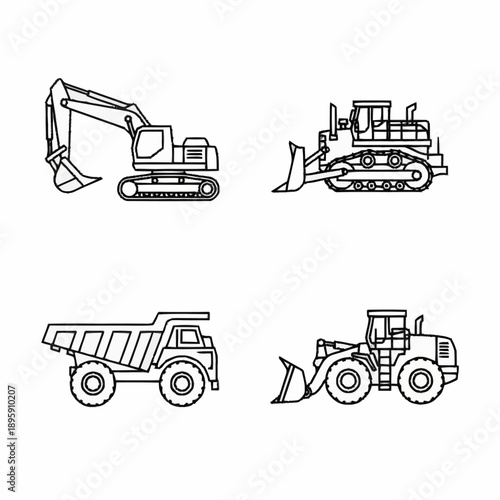 Heavy Construction Machinery Vehicles Equipment.