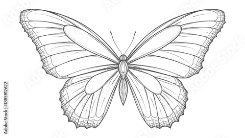 Graceful Butterfly in Flight: A delicate butterfly, with its intricate wing patterns, poised in graceful flight, embodying transformation and the beauty of nature.