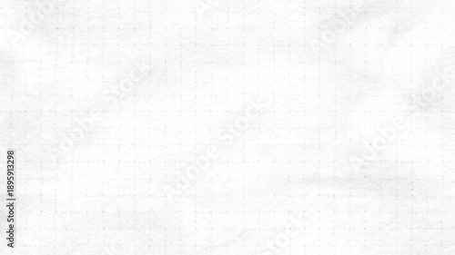 Seamless white grid paper texture with subtle wrinkles for minimalist background designs