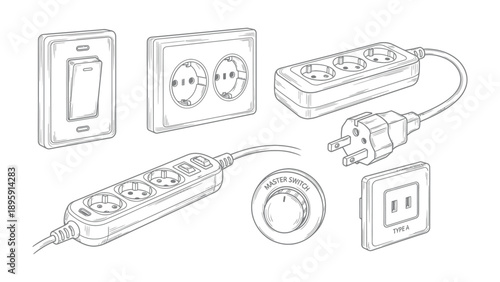 Electric Components Illustration 