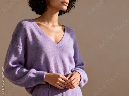 young woman holding hand