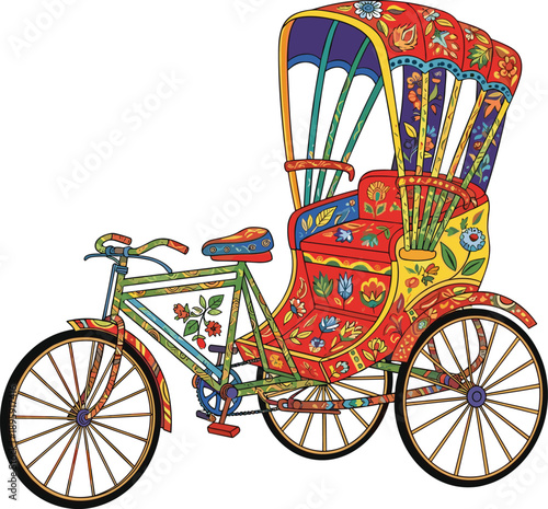 vintage bicycle with flowers