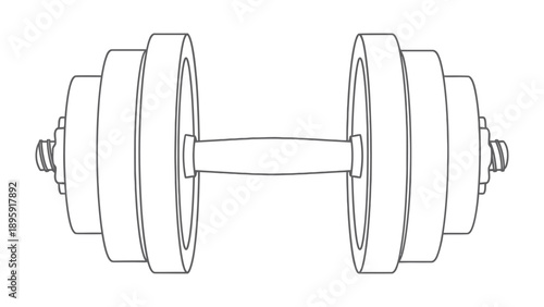 Dumbbell Power: A solitary dumbbell, symbol of strength and dedication, stands ready for the pursuit of fitness goals.