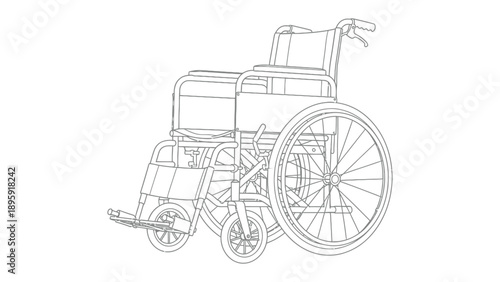Wheelchair: An outline image of a classic wheelchair, a symbol of mobility and independence for individuals with mobility challenges.
