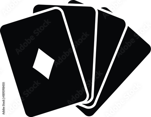 Playing cards, card games or gambling. Fanned playing cards