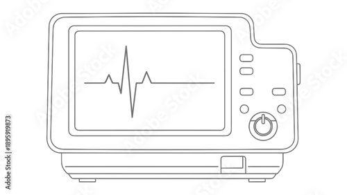 Heartbeat Monitor: A medical device displays the rhythmic patterns of a heartbeat, offering a window into the human body's core functions.