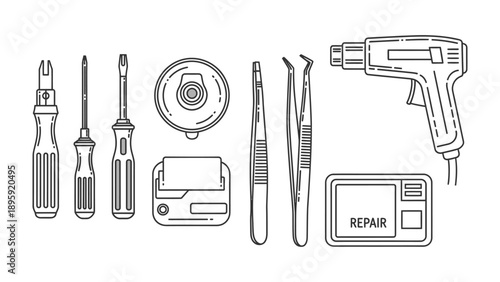 Craftsman's Arsenal: A meticulously curated collection of tools of the trade, each instrument poised for precision and purpose, ready to bring solutions. 