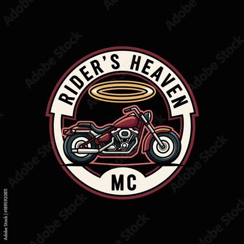 Riders Heaven MC Motorcycle Club Emblem.