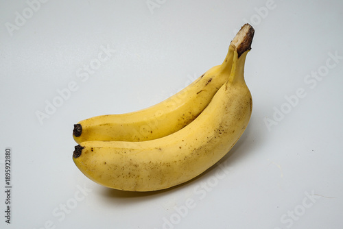 fresh canvendish banana (Musa acuminata) on isolated white background