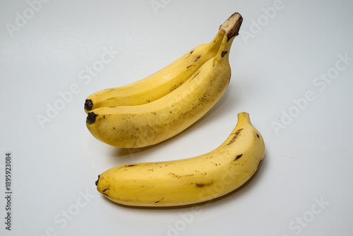 fresh canvendish banana (Musa acuminata) on isolated white background