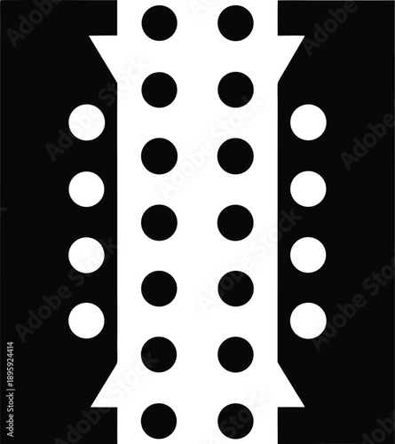 tactile paving path dots silhouette vector illustration on transparent background