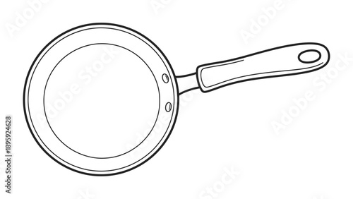 Culinary Essential: A sleek, empty frying pan, ready for the artistry of cooking. A blank canvas awaiting the creation of delectable meals.