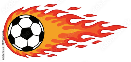 Dynamic Soccer Ball with Blazing Flames