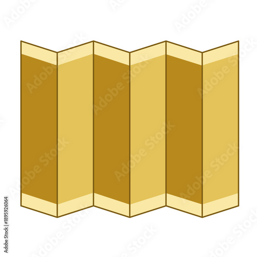 ひな祭りの金屏風のイラスト　雛人形の背景飾り　上品な和風素材