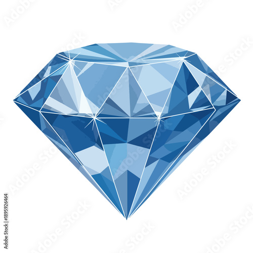 A sparkling blue diamond with brilliant facets, reflecting light and showcasing its vibrant color.