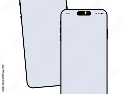 Connected World: Two smartphones, sleek and modern, lie diagonally, presenting their blank screens, as if poised for a world of possibilities and connectivity