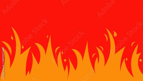 Burning Fire background, flame background, long banner fire background, seamless flame pattern, fire flame seamless pattern.