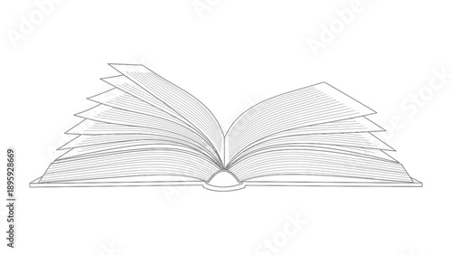 Open Book of Knowledge: A simple yet elegant illustration of an open book, its pages gently unfurling, symbolizes the journey of learning and the power of knowledge.
