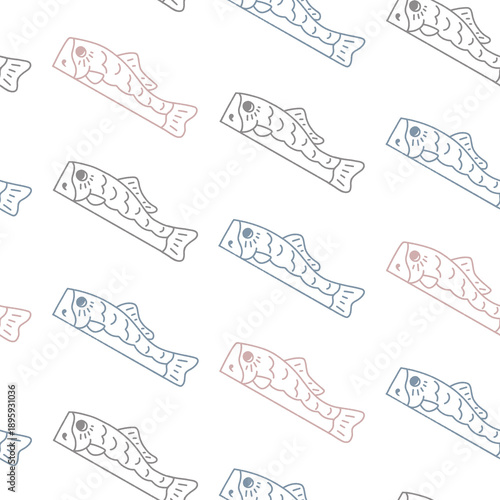 こどもの日素材・鯉のぼりのパターン