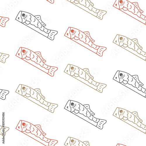 こどもの日素材・鯉のぼりのパターン