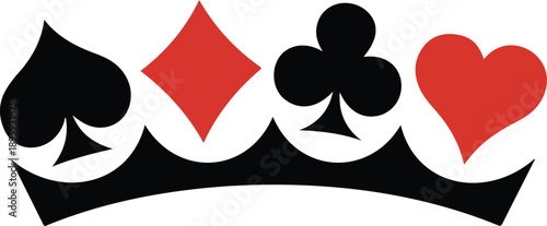 Playing Card Suits Symbols Vector Set  Spade, Heart, Diamond, Club Icons