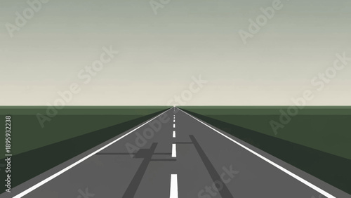 A straight road to the horizon under a vast sky, illustrating the psicology of life's journey, future paths, and personal growth decisions