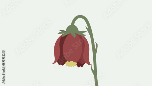 Exploring the subtle psychology of decline through the visual metaphor of a wilting, solitary flower, symbolizing introspection and the transient nature of emotional states within human experience