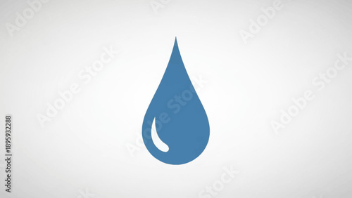 Abstract representation of a single blue water drop, symbolizing purity, fluidity, and emotional cleansing in psychological contexts, perfect for therapeutic or mindful content