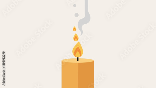 Psychology of the candle flame an abstract illustration exploring concepts of focus, mindfulness, and the passage of time in a warm, glowing light