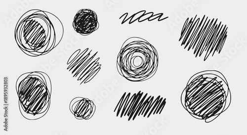 set of hand drawn easter eggs vector