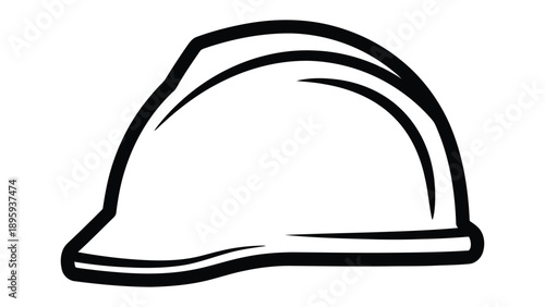 Safety Helmet Icon: A minimalist illustration of a protective safety helmet, a symbol of safety and vigilance in the construction industry.
