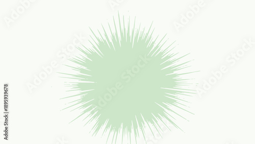 Green abstract explosion on white background