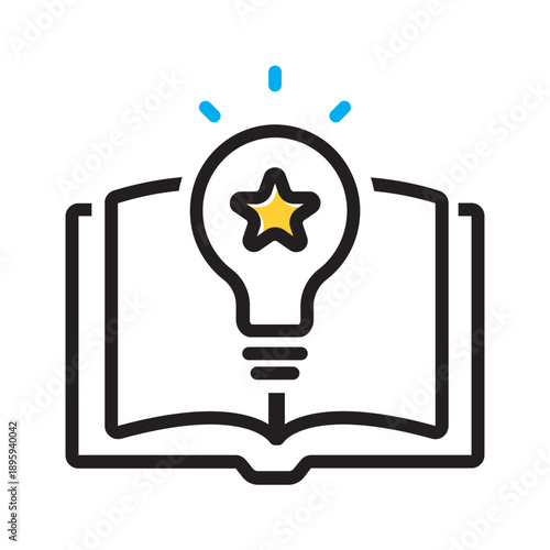 Photos Vector multi color icon for Knowledge