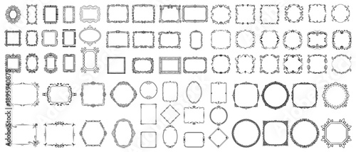 Frame ornament. Vintage frame ornament. Ornament set. Vector set border. Set of vintage frames square. Floral ornament. decorative vector frames and borders.