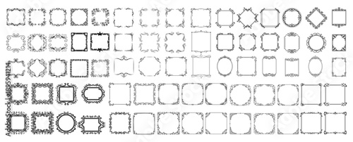 Frame ornament. Vintage frame ornament. Ornament set. Vector set border. Set of vintage frames square. Floral ornament. decorative vector frames and borders.