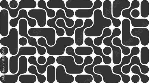 set abstract ball shape black vector illustration design art 