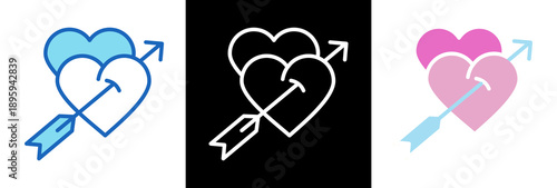 Heart Arrow triplestyle icon