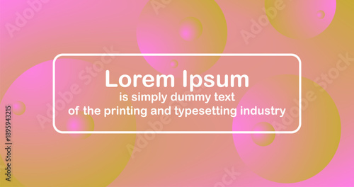 Gradient Orbs Minimal abstract cover design Pink Orange wallpaper gradient poster Template