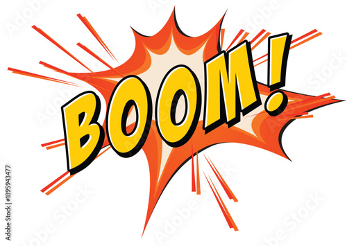 Boom typography vector.