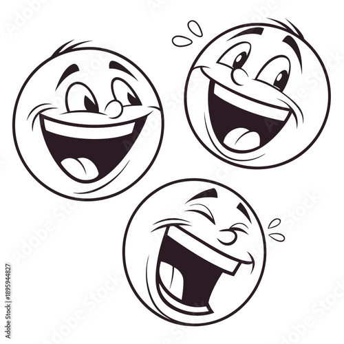 set of funny cartoon eyes