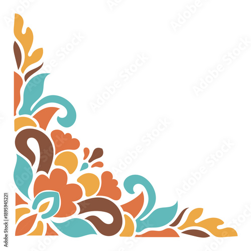 Floral Corner Ornament Design