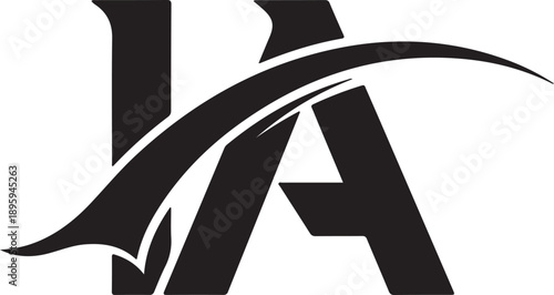 Abstract IA initial letter logo design, modern creative concept, artistic symbol isolated on transparent background