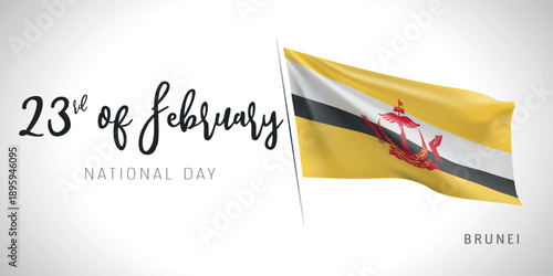 Wallpaper Mural Brunei national day vector banner, greeting card Torontodigital.ca