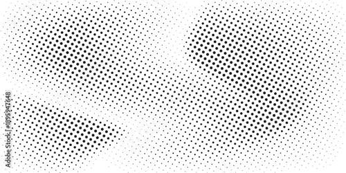 Monochrome halftone background with a gradient of dots creating a modern and minimalist design element EPS vector