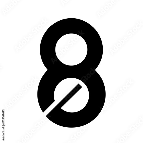 logo minimal letter number8
