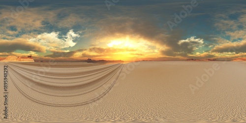 HDRI Map,  environment map, Round panorama, spherical panorama, equidistant projection, panoramic, 3D rendering, land under heaven