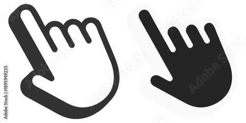 Cursor mouse pointer icon collection with progress rotate help and add symbols vector outline interface ui set on transparent background