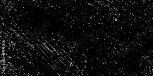 Black, white dust overlay distress grungy grain, noise effect paint wall. small particles of debris and dust. crack and scratch dust paint concrete wall. subtle halftone grunge urban texture vector.