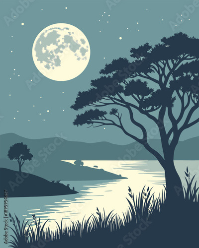 Lake Titicaca Moonlight – Sacred Spiritual Night Landscape